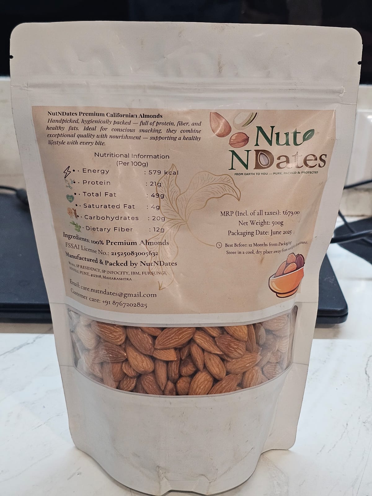 Premium Californian Almonds 500g - Image 2